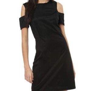 Michael Kors Black Cold-Shoulder Sheath Dress